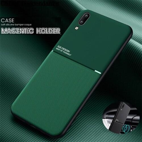 Luxury Slim Matte Leather Case For Samsung Galaxy A02 SM-A022M A022F Car Magnetic Holder Cover For Samsung A02 A 02 Phone Coque