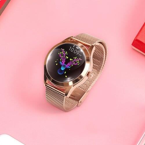 IP68 Waterproof Smart Watch Women Sleep Monitoring Heart Rate Monitor Fashion Lonvely Smartwatch KW10 Bracelet For Android IOS