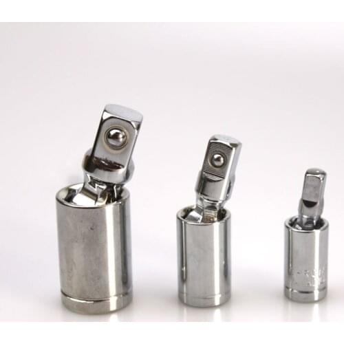3pcs 1/4" 3/8" 1/2" Universal Joint Set Ratchet Angle Extension Bar Socket Adapter Manual and Pneumatic Bendable Adapter