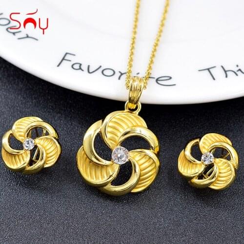 Sunny Jewelry Vintage Jewelry Findings Hot Selling Jewelry Set For Women Earrings Necklace Pendant Jewelry Set For Wedding Gift