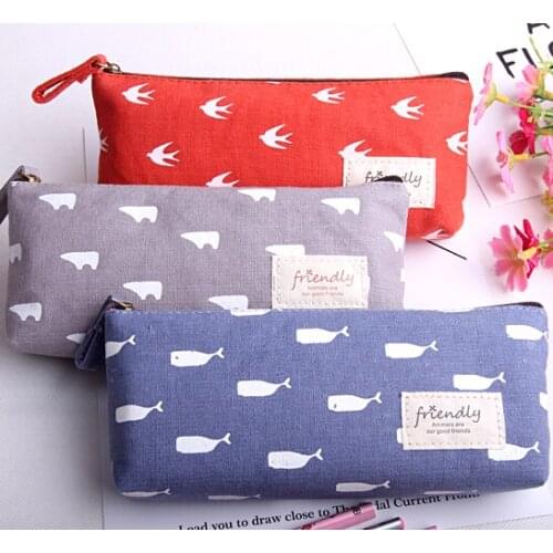 1PC Cartoon series student pencil bags School stationery holder Office accessories material Kids supplies zakka (ss-1558)