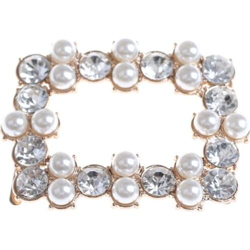 1PCS Crystal Rhinestones Bridal Shoes Rhinestone Clip Decorative Accessories Buckle harm Faux Pearl Shoe Clips