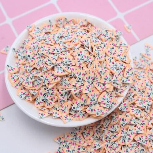 100g/Lot Pizza Clay Figures Cake Sprnkles Soft Pottery Slices for Mobile Decoration DIY Crafts Accessories