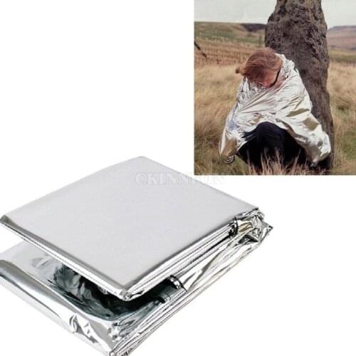 100Pcs/Lot Waterproof Outdoor Emergency Survival Foil Thermal First Aid Rescue Blanket
