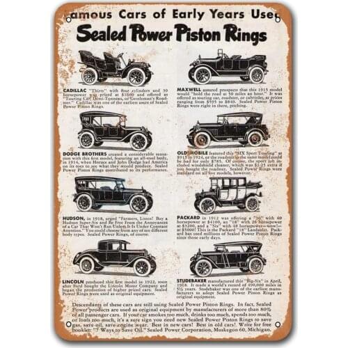 1952 Famous Cars of The Early Years Vintage Car Tin Signs, Sisoso Metal Plaques Poster Pub Man Cave Retro Wall Decor