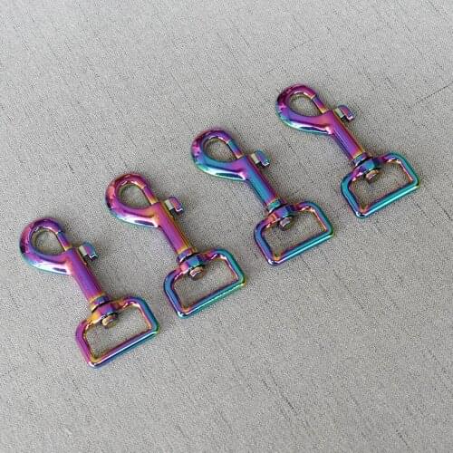 20 Pieces 25mm Colourful Belt Strap Bag Buckles Dog leash Keychain Swivel Trigger Clips Snap Hook DIY Accessories