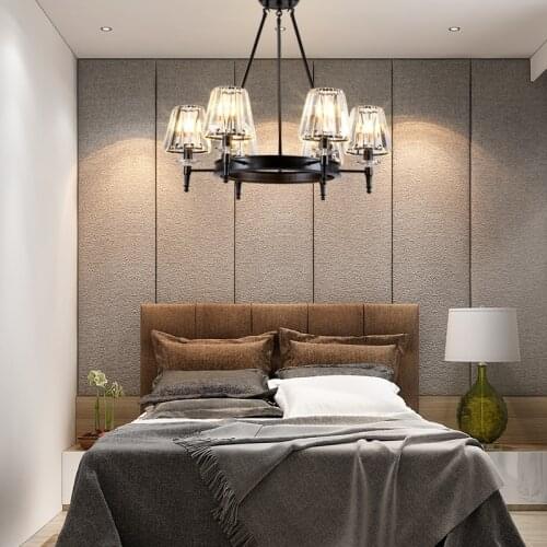 American modern minimalist warm light luxury restaurant living room bedroom chandelier crystal chandelier fashion atmosphere