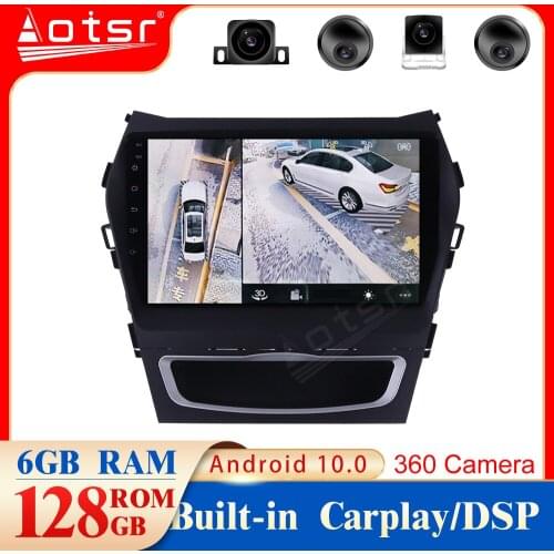 For Hyundai IX45 SANTA FE 2014-2018 GPS Radio Navigation Player PX6 128G Android10 Car DVD Stereo Multimedia Recorder Head Unit