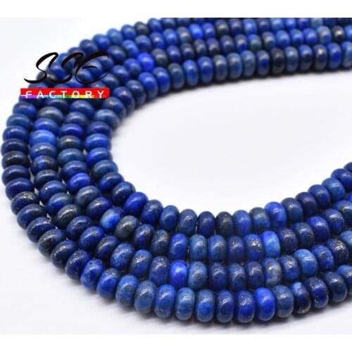 Wholesale 4X6mm Natural Lapis Lazuli Beads Stone Loose Spacer Beads For Jewelry Making Diy Bracelet Necklace Accessories 15" S53