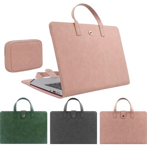 Fit HUAWEI MateBook D14/D15/13/14 /X Pro 13.9/Honor MagicBook 14/15 PU Leather Lightweight Laptop Soft Shell Case Cover