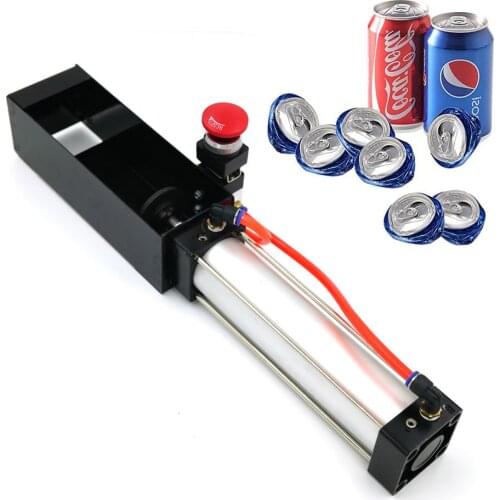 Aluminum Can Crusher, Heavy Duty Pneumatic Cylinder Soda Beer Can Crusher, Eco-Friendly Recycling Tool