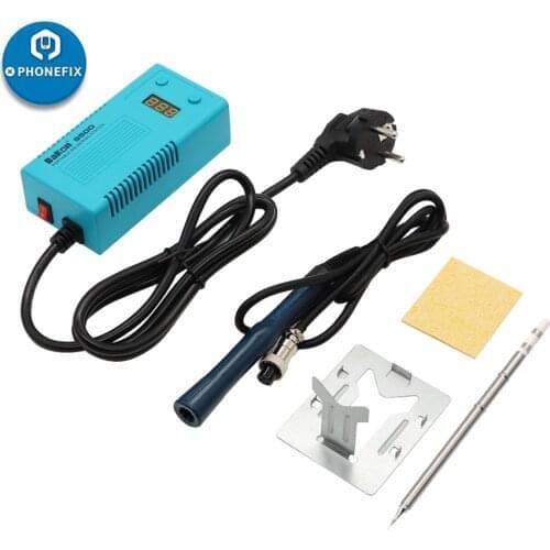 New BAKON 950D 50W Electric Soldering Iron Temperature Adjustable Mini Portable Digital Soldering Station T13 Welding Iron Tips