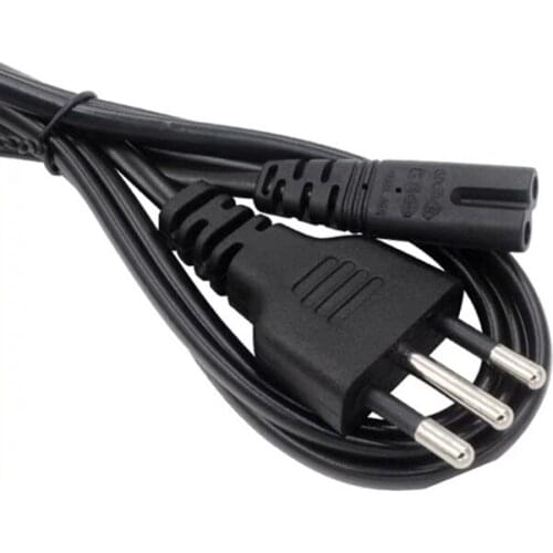 Italy Power Cable Italian 3 Pin Plug to IEC C7 AC Power Extension Cord 1.5m 5ft Power Cord Rated 10A 250V