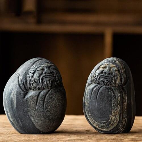 1 PCS Wisdom Old Man Mood Face Stone Figure Rock Statue Crafts Art Home Hotel Decoration Accessories Gift Ornament Hogar Moderno