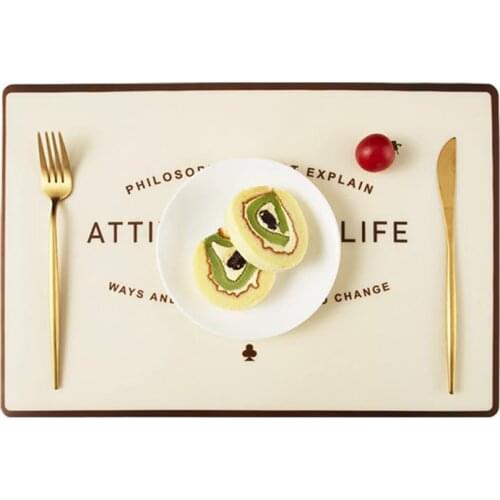 Dining Table Placemat Rectangular Waterproof Oilproof Bowl Mats Heat Insulation Anti-Skidding Pot Holder Mat Kitchen Supplies