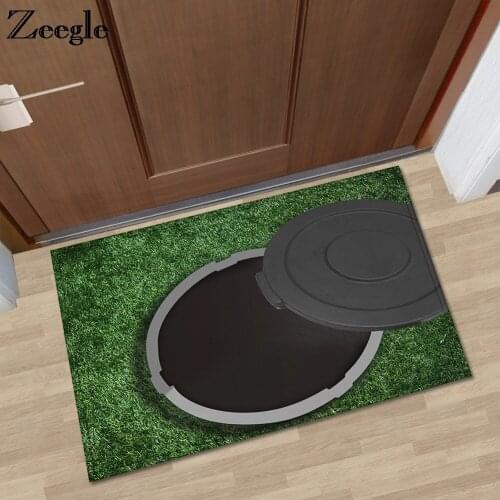Zeegle Creative Outdoor Carpet Door Mats Outdoor Area Rug For Living Room Non-slip Mats Bedroom Carpet For Children Kitchen Mats
