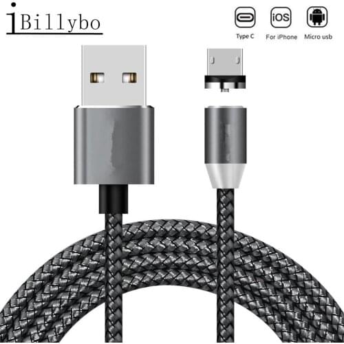 LED Magnetic USB Fast Charger Huawei P30 Y9 Prime 2019 P Smart Z Micro Magnet Charge Wire For Samsung Galaxy S9 A70 A40 M30 A50