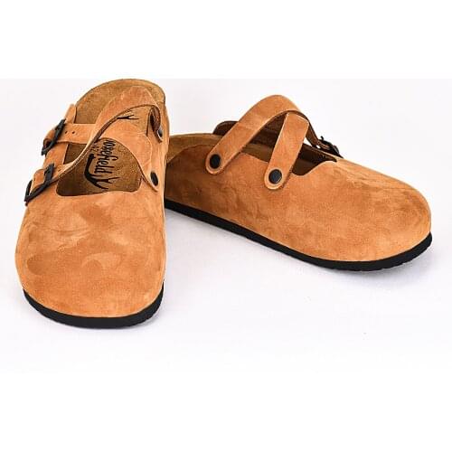 Moosefield Genuine leather 2021 new fashion summer Men Closed-toed slippers non-slip orthopedic eva sole 40-45 size slippers