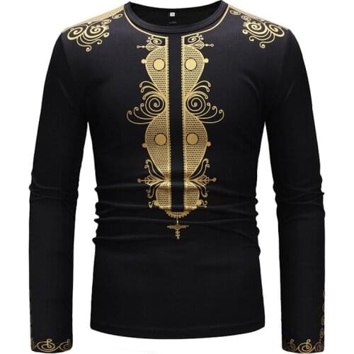 Mens Slim Fit African Clothes Slim Fit Tee Shirt Homme 2020 Brand African Dashiki Print T Shirt Men Streetwear African Clothing