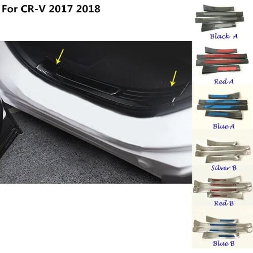For Honda CRV CR-V 2017 2018 Car cover Stainless Steel pedal Door sill scuff plate Cover inner Built threshold 4pcs