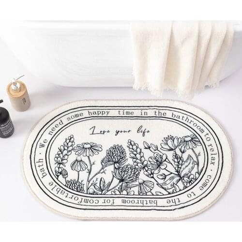 Bathroom non-slip mat floor mats in the bathroom door absorbent mats home bedroom carpets bathroom non-slip floor mats