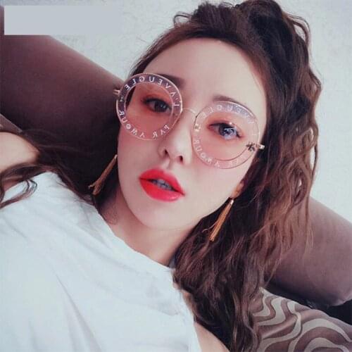 2019 new sunglasses small bees round frame sunglasses men and women fashion glasses trend sunglasses UV400