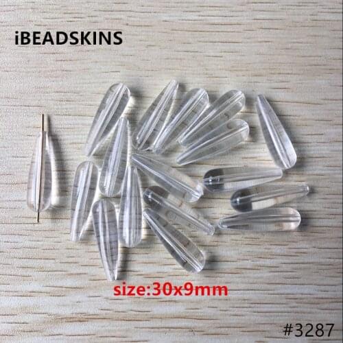 New arrival! 30x9mm 380pcs/lot clear Acrylic Drops shape beads #3287(Design as shown )