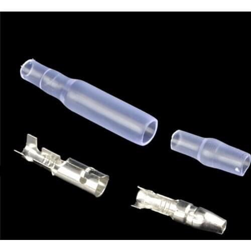 One SET 4mm Bullet Terminal Car Electrical Wire Connector Diameter Pin Set 10 x( Male&Female Terminal Connector + Sheath)