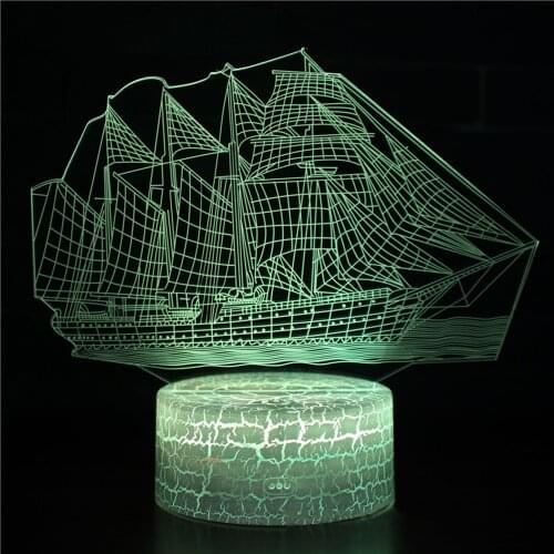 Sailboat Battleship Teen Room Decor Cute Lamp Desk Decoration Led Lights for Room Bedroom Deco Led Light Bulbs for Home Gifts