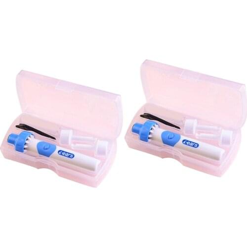 2Pcs Portable Electric Ear Vacuum Cleaner Cleaning Wax Remover Painless