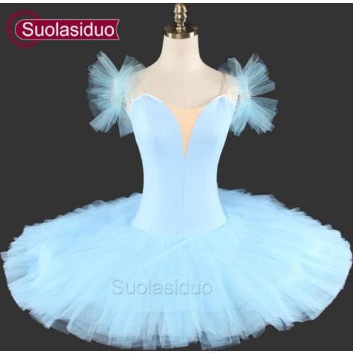 Plain Professional Ballet Tutus Light Blue For Girls Natcracker Platter Ballet Tutus Kids Ballet Tutu SD0025