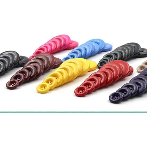 Colorful Color Buttons Resin Material DIY Accessories coat windbreaker round button four eyewear