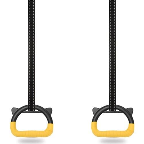 Adjustable Kids Gym Ring With Non-slip Nylon Strap Handles Children Training Equipment Gym Ring Rhythmic Gymnastics Rings