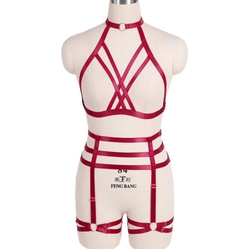 Adjustable Goth Womens Underwear Stocking Garter Fetish Erotic Lingerie Sexy Harness Fashion Harness Belt Rave Wear Sword Belt
