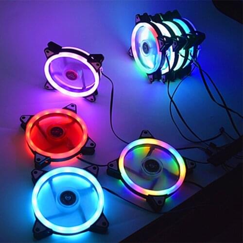Adjustable Computer Cooling Fan 120mm RGB Fan PC Case Fan Cooler Case Glare Red Blue Green White Cooler Fans for Computer Cooler