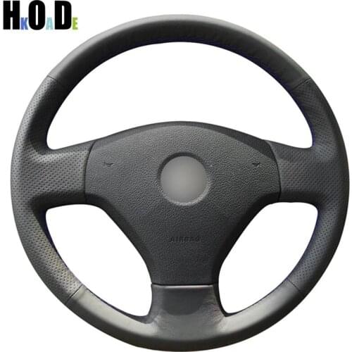 DIY Black Artificial Leather Hand-stitched Steering Wheel Cover for Volkswagen VW Jetta 5 2006-2010 Old Jetta