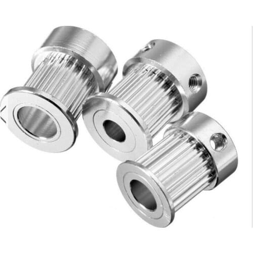 KuaiJieWei 3D printer GT2 Timing Pulley 20Teeth Alumium Gear Bore 5MM 6.35MM 8MM For GT2 Belt Width 10mm For 3D Printer
