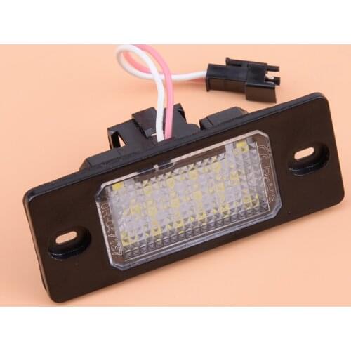 DWCX 18 LED Car License Plate Light 12V-30V Fit for VW Golf MK4 MK5 Jetta Bora Passat Tiguan Porsche Cayenne 6000-6500K 128LM