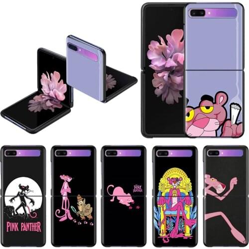 Pink Panther PC Case For Samsung Galaxy Z Flip 5G Black Hard Plastic Phone Coque Folding And Splitting Shell Fashion 2020 Shell