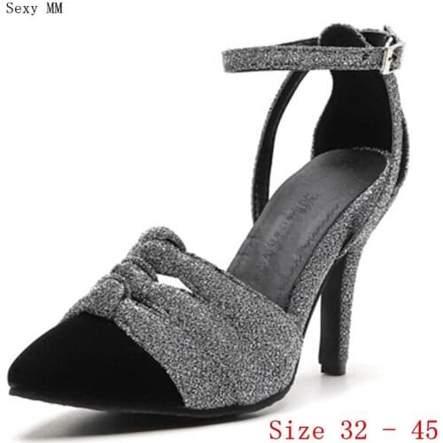 D'Orsay High Heels Women Pumps High Heel Shoes Stiletto Woman Wedding Shoes Small Plus Size 32 33 - 40 41 42 43 44 45