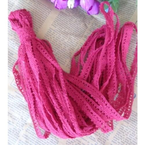 10 Meters Water Soluble Coffee Cotton Lace Trim Pretty Venice Lace Sewing Ribbon Craft 8mm Width