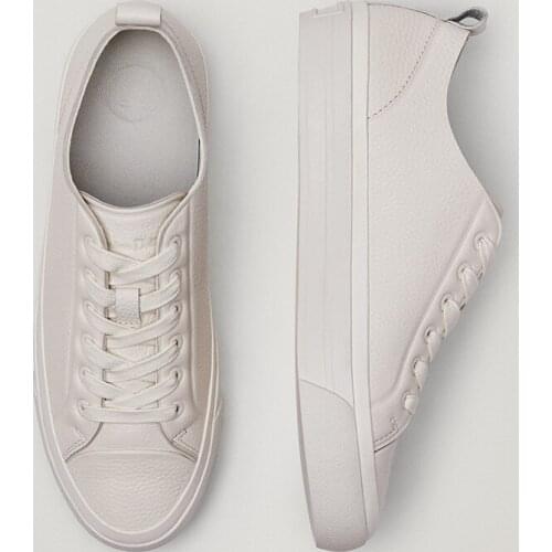 SOUTHLAND England Vinatge Fashion Soft Cowhide Vulcanized Shoes Women Shoes Sneakers Women Summer Casual Canvas Shoes Woman