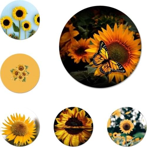 Sunflower flower Icons Pins Badge Decoration Brooches Metal Badges For Backpack Decoration