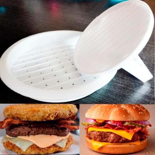 2pc/Set Plastic Hamburger Maker DIY Tools Press Sandwich Hamburger Party Makers Meat Burger Cutlets Mold Food-Grade Ham Maker