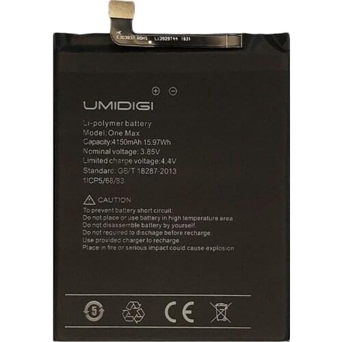 2pcs/lot Mobile phone battery for UMIDIGI one max battery 4150mAh 6.3inch MTK6763