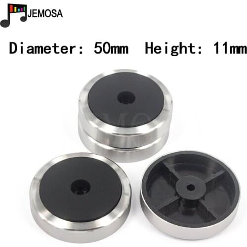 4PCS Turntable Feet Amplifier Feet Speaker Shork Absorption Aluminum Speaker Rubber Feet 50mm*11mm Turntable Speaker
