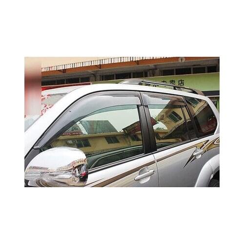 4pcs Window Guard Deflector Rain Shield Cover For Toyota Prado Fj120 2003-2009