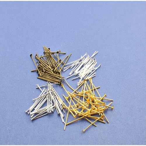 50g/lot Metal Flat Head Pins Gold Silver Antique Bronze Color 20 24 28 30 35 40mm Nail Headpin for DIY Beading Jewelry Making