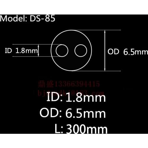 99.5%Al2O3 High Thermal Corundum Tube OD6.5*ID1.8mm/Round Double-Bore Alumina Tube/Insulating Ceramics For Thermocouple Sensors