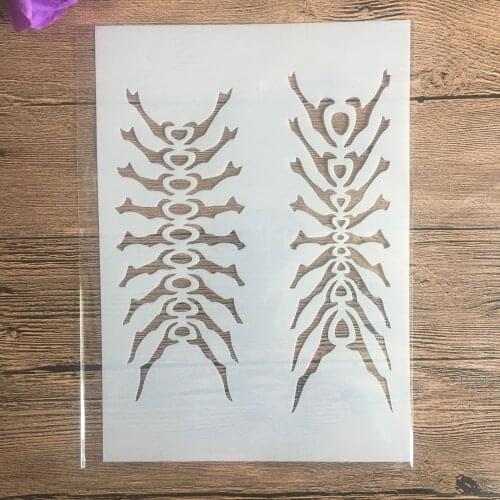 A4 29 * 21cm Centipede Mandala DIY Stencils Wall Painting Scrapbook Coloring Embossing Album Decorative Paper Card Template